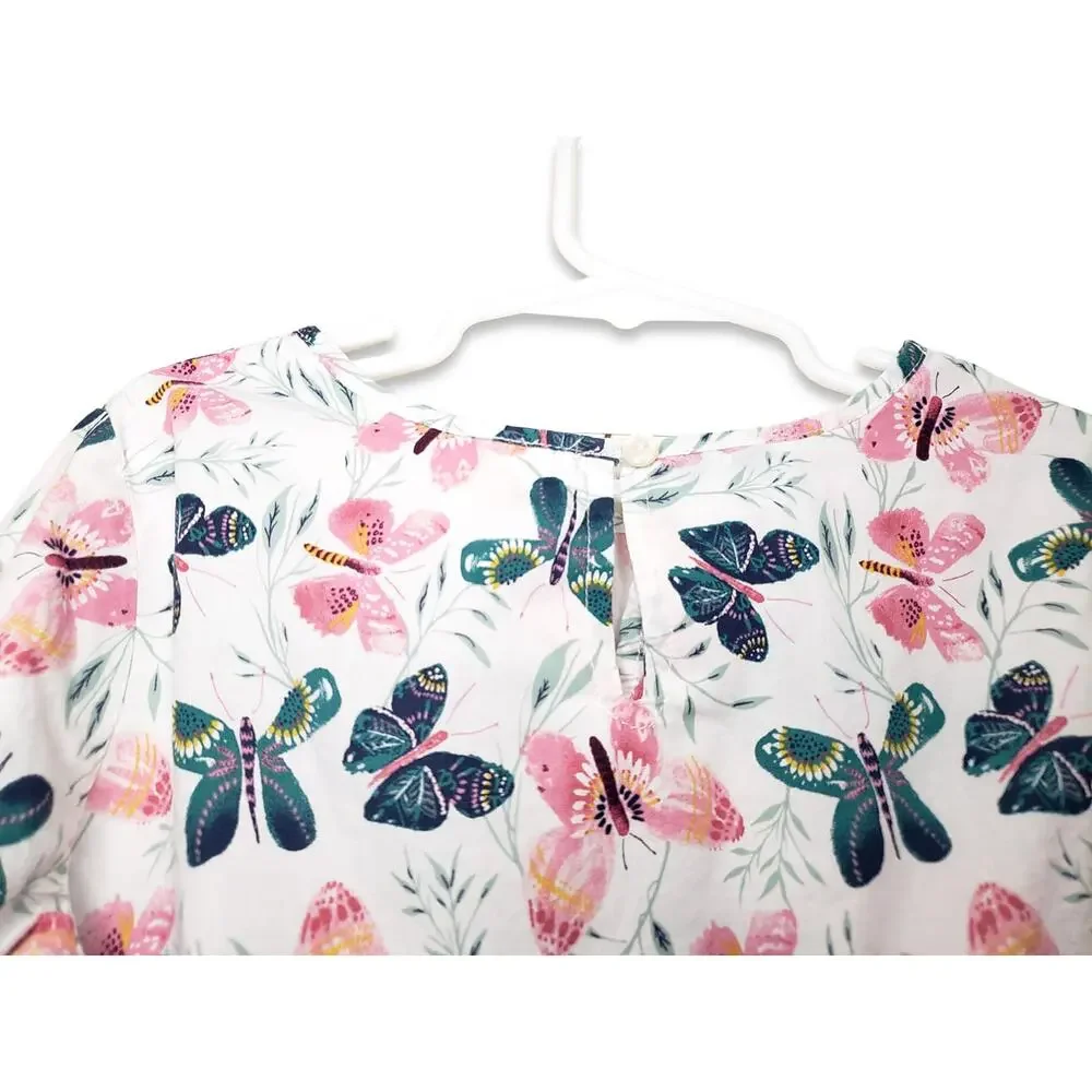 Gymboree 7-8 Creative Types Butterfly Peplum Tunic Top